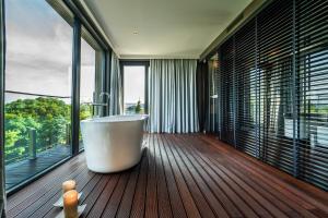 Balkón nebo terasa v ubytování mOdus Hotel