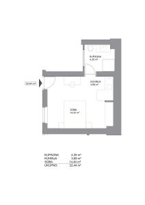 Půdorys ubytování Zagreb Centre Apartments