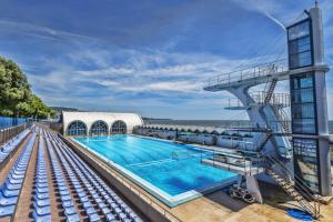 a swimming pool on the top of a cruise ship at Sea Garden Marina 2 in Varna City