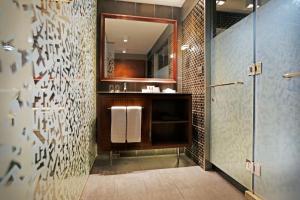 Dapur atau dapur kecil di Hotel Cumbres Lastarria