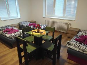 A seating area at Ubytovanie Janka