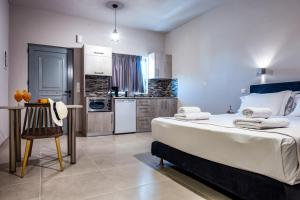 Kuchyň nebo kuchyňský kout v ubytování Asteri Apartments und Studios