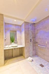 Een badkamer bij Hôtel restaurant Spa de l'Abbaye