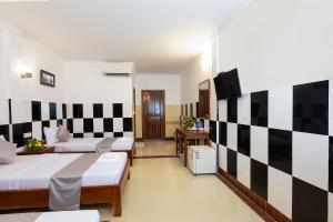 Botoum Hostel房間的床