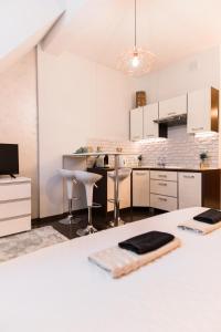 Kuchyňa alebo kuchynka v ubytovaní GoldenEye Apartment Center