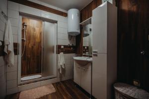 Koupelna v ubytování Apartman Vejama