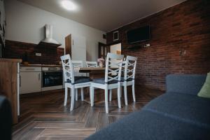 Kuchyň nebo kuchyňský kout v ubytování Apartman Vejama
