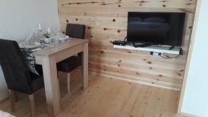 Televiisor ja/või meelelahutuskeskus majutusasutuses Apartmani Prisoje