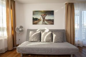 Postel nebo postele na pokoji v ubytování Outlet-Apartment Metzingen