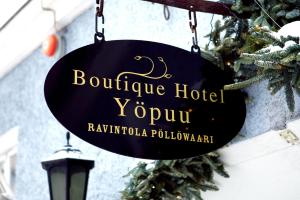Certifikát, hodnocení, plakát nebo jiný dokument vystavený v ubytování Boutique Hotel Yöpuu