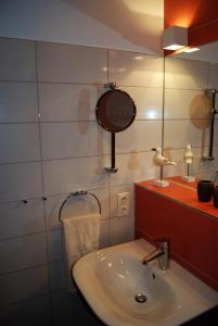 Et badeværelse på Seeblickstudio 2.33 im Seehof Bansin