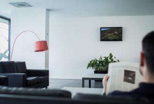 TV a/nebo společenská místnost v ubytování Centre Esplai Albergue
