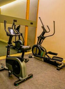 Fitness centrum a/nebo fitness zařízení v ubytování Extenso Hotel