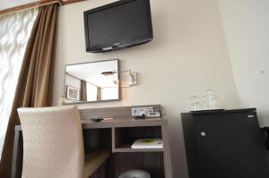 TV a/nebo společenská místnost v ubytování Hotel Faber