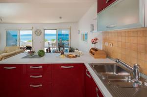 Kuchyň nebo kuchyňský kout v ubytování Luxury Seaside Apartment Amphora