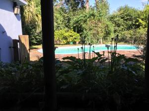 - Vistas a la piscina desde el patio en Lo de Lanny, en Colonia del Sacramento