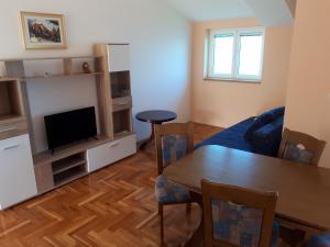 Televízia a/alebo spoločenská miestnosť v ubytovaní Apartments Horvat on Island Pag