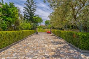 A garden outside Chandris Apartments