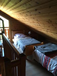 Postel nebo postele na pokoji v ubytování chalets de la Soyotte