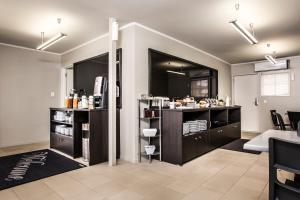 Kuchyň nebo kuchyňský kout v ubytování Lake Rotorua Hotel