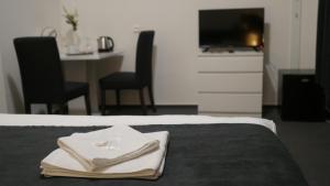 Voodi või voodid majutusasutuse Hotel Bílý Koníček toas
