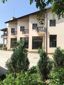 Pensiunea Casa Soarelui في Şimian: مبنى امامه اشجار