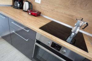 Kuchyň nebo kuchyňský kout v ubytování Apartments Kiara