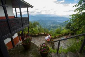 Pemandangan umum gunung atau pemandangan gunung yang diambil dari resor
