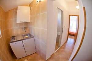 Kuchyň nebo kuchyňský kout v ubytování Apartments Stanka