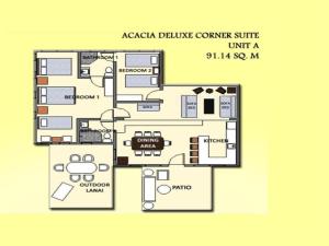 Půdorys ubytování Agreeable Family Baguio Suites