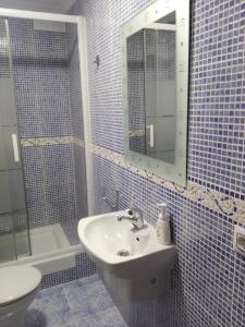 アリカンテにあるCalle Manero Mollá, 16, 6-3のバスルーム(洗面台、トイレ、鏡付)