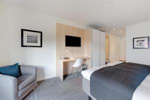 Voodi või voodid majutusasutuse Hotel Jernbanegade toas +37 fotot