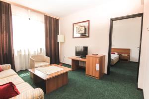 TV a/nebo společenská místnost v ubytování Hotel Grand