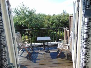 Balkón nebo terasa v ubytování villa Flore, studio's