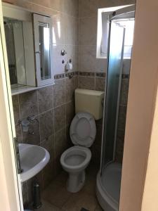 Koupelna v ubytování Apartmani Tomovic