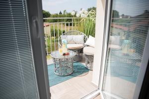 Balkón nebo terasa v ubytování Apartament Soft 11