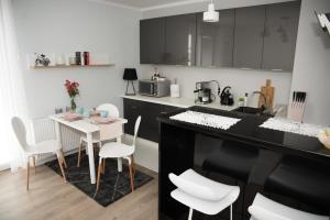 Kuchyň nebo kuchyňský kout v ubytování Apartament Soft 11
