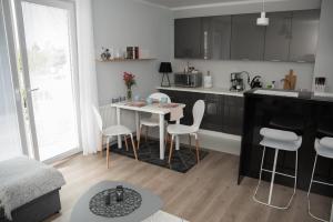 Kuchyň nebo kuchyňský kout v ubytování Apartament Soft 11