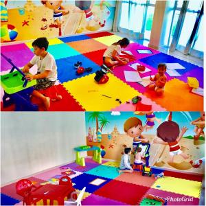 a young boy playing in a play room with toys at V G Fun Praia Do Futuro in Fortaleza