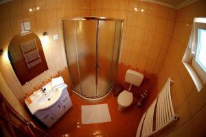 Koupelna v ubytování Borka Apartman