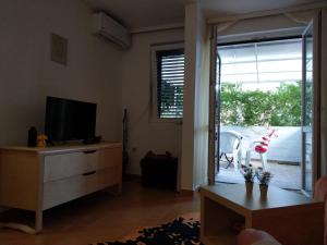 TV a/nebo společenská místnost v ubytování AS Apartments Risan + 25 fotografií