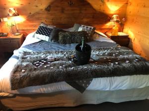 Postel nebo postele na pokoji v ubytování Chalet-Hôtel & Spa Les Cimes