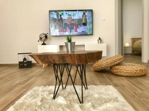 TV a/nebo společenská místnost v ubytování LUXURY Apartment Ledo
