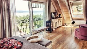 Posezení v ubytování Hotel Hirschen Horn