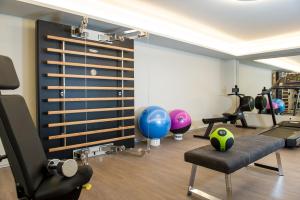 Centrum fitness w obiekcie Hotel Post Wrann