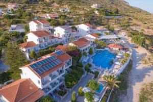 an aerial view of a villa with a swimming pool at Samos Sun in Pythagoreio