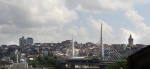 a view of a city with a bridge and buildings at Marpalace Hotel in Istanbul