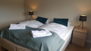 Llit o llits en una habitació de Hotel Kjarnalundur- Aurora Dream - Lodges and Rooms
