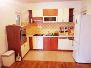 Kuchyň nebo kuchyňský kout v ubytování Apartments Glibo