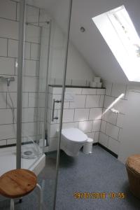a bathroom with a toilet and a sink at Wildgarten in Sinzig